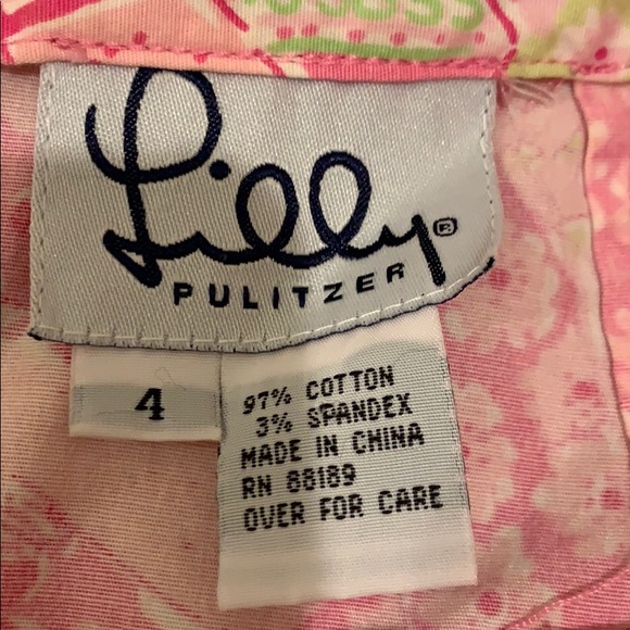 Lilly Pulitzer Skirt Size 4 USED vintage print - Picture 3 of 4